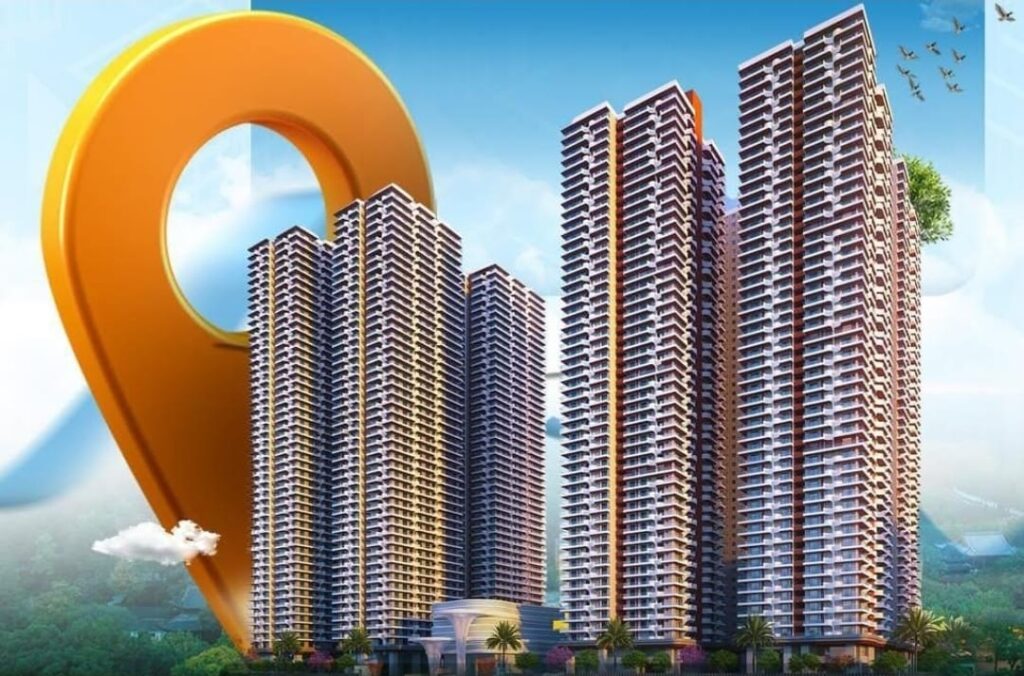 Modern high-rise buildings showcasing luxury real estate properties.